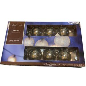 Allen + Roth Mercury Glass String Lights 10 Count 11 Ft Cord Indoor/Outdoor
